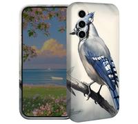 BEOTIWAD Blue Jay Bird Phone Case for Samsung Galaxy S24 Plus 6.7" Hard PC Full Protective Cover Design Shockproof Protective Cover for Galaxy S24 Plus