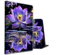 BEOTIWAD Case for 7" Kindle Paperwhite 12th Gen 2024 Released & Kindle Colorsoft Signature Edition Shockproof PU Leather Stand Cover with Auto Sleep/Wake,Purple Lotus Flower Blooms