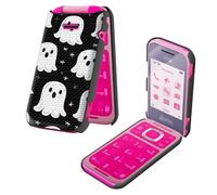 BEOTIWAD Case for HMD Barbie TA-1681 with Tempered Glass Screen Protector Cute Witches Theme Hybrid Dual Layer Heavy-Duty Shockproof Protection Cover for HMD Barbie