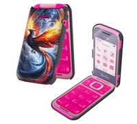 BEOTIWAD Case for HMD Barbie TA-1681 with Tempered Glass Screen Protector Phoenix Theme Hybrid Dual Layer Heavy-Duty Shockproof Protection Cover for HMD Barbie