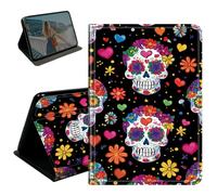 BEOTIWAD Case for iPad 10.2 Inch 9th/8th/7th Generation 2021/2020/2019,PU Leather Stand Smart Protective Cover with Auto Wake/Sleep,Multi-Angle Viewing Case,Sugar Skull
