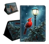 BEOTIWAD Case for iPad 10.2 Inch 9th/8th/7th Generation 2021/2020/2019,PU Leather Stand Smart Protective Cover with Auto Wake/Sleep,Multi-Angle Viewing Case,Northern Cardinal Bird