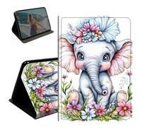 BEOTIWAD Case for iPad Air 3 10.5" 2019 & iPad Pro 10.5 Inch 2017,PU Leather Stand Smart Protective Cover with Auto Wake/Sleep,Multi-Angle Viewing Case,Baby Elephant Flower