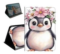 BEOTIWAD Case for Microsoft Surface Go 3/2 10.5" & Surface Go 10",PU Leather Stand Smart Protective Cover with Auto Wake/Sleep,Multi-Angle Viewing Case,Cute Penguin