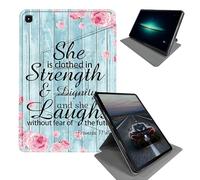 BEOTIWAD Case for Samsung Galaxy Tab A 10.1 2019 Model SM-T510 / T515 / T517-360 Rotating Stand Folding Protective Cover with Auto Sleep/Wake,Bible Quote Proverbs 31-25