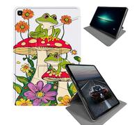 BEOTIWAD Case for Samsung Galaxy Tab A 8.0 Case 2019 SM-T290/ T295/ T297-360 Rotating Stand Folding Protective Cover with Auto Sleep/Wake,Cute Frogs On Mushrooms