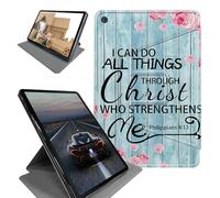 BEOTIWAD Case for Samsung Galaxy Tab A9 8.7 Inch 2023 Model (SM-X110/X115/X117) -360 Rotating Stand Folding Protective Cover with Auto Sleep/Wake,Bible Verses Philippians 4-13