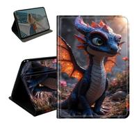 BEOTIWAD Case for Samsung Galaxy Tab A9 Plus 11" & Tab A11 Plus,PU Leather Stand Smart Protective Cover with Auto Wake/Sleep,Multi-Angle Viewing Case,Blue Litle Dragon