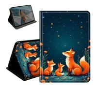 BEOTIWAD Case for Samsung Galaxy Tab S10 Plus/S9 Plus & S9 FE Plus 12.4",PU Leather Stand Smart Protective Cover with Auto Wake/Sleep,Multi-Angle Viewing Case,Fox Family Starry Sky