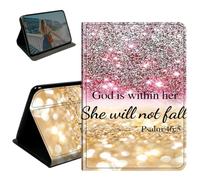 BEOTIWAD Case for Samsung Galaxy Tab S8 2022/Tab S7 2020 11 Inch,PU Leather Stand Smart Protective Cover with Auto Wake/Sleep,Multi-Angle Viewing Case,Christian Bible Psalm 46-5