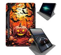 BEOTIWAD Case for Samsung Galaxy Tab S8 Plus 2022 / S7 FE 2021 / S7 Plus 2020 12.4-Inch-360 Rotating Stand Folding Protective Cover with Auto Sleep/Wake,Pumpkins in The Woods