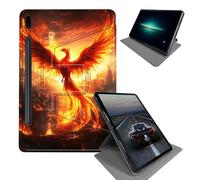 BEOTIWAD Case for Samsung Galaxy Tab S8 Plus 2022 / S7 FE 2021 / S7 Plus 2020 12.4-Inch-360 Rotating Stand Folding Protective Cover with Auto Sleep/Wake,Majestic Phoenix Rising