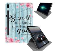 BEOTIWAD Case for Samsung Galaxy Tab S9 11inch 2023/X710/X716B/X718U/S9 FE 10.9inch/S10 FE 2025-360 Rotating Stand Folding Protective Cover with Auto Sleep/Wake,Psalm 46-10 Be Still
