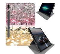 BEOTIWAD Case for Samsung Galaxy Tab S9 11inch 2023/X710/X716B/X718U/S9 FE 10.9inch/S10 FE 2025-360 Rotating Stand Folding Protective Cover with Auto Sleep/Wake,Christian Bible Psalm 46-5