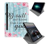 BEOTIWAD Case for Samsung Galaxy Tab S9 Plus/X810/X816B/X818U/S9 FE Plus 12.4inch/S10 Plus -360 Rotating Stand Folding Protective Cover with Auto Sleep/Wake,Psalm 46-10 Be Still