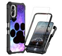 BEOTIWAD Case for TCL NxtPaper 70 Pro with Screen Protector,Dual Layer Heavy Duty Hard PC+Soft TPU Rugged Anti-Drop Shockproof Protective Cover,Animals Dog Paws Galaxy
