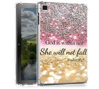 BEOTIWAD Christian Bible Psalm 46-5 Clear Tablet Case for Samsung Galaxy Tab A7 Lite 8.7 Inch 2021 Model (SM-T220/T225/T227),Transparent Slim TPU Back Shockproof Shell Cover for Galaxy Tab A7 Lite