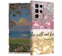 BEOTIWAD Christian Bible Psalm 46-5 Phone Case for Samsung Galaxy S24 Ultra 6.8" Hard PC Full Protective Cover Design Shockproof Protective Cover for Galaxy S24 Ultra