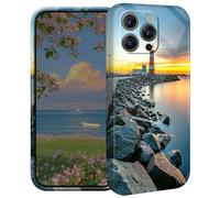 BEOTIWAD Citys Lighthouse Phone Case for iPhone 13 Pro Max 6.7" Hard PC Full Protective Cover Design Shockproof Protective Cover for iPhone 13 Pro Max 6.7"
