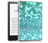 BEOTIWAD Clear Case for 6" Kindle 10th Gen 2018 Release & Kindle Signature Edition Transparent Slim TPU Back Shockproof Shell Cover,Pastel Blue Glitter