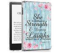 BEOTIWAD Clear Case for 6" Kindle 10th Gen 2018 Release & Kindle Signature Edition Transparent Slim TPU Back Shockproof Shell Cover,Bible Quote Proverbs 31-25