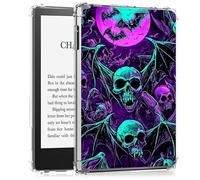BEOTIWAD Clear Case for 6" Kindle 10th Gen 2019 Release & Kindle Signature Edition Transparent Slim TPU Back Shockproof Shell Cover,Bats Skulls Bones
