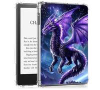 BEOTIWAD Clear Case for 6" Kindle 11th Generation 2024/2022 Released & Kindle Signature Edition Transparent Slim TPU Back Shockproof Shell Cover,Dragon with Purple Wings