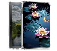 BEOTIWAD Clear Case for 7" Kindle Paperwhite 12th Gen 2024 Released & Kindle Colorsoft Signature Edition Transparent Slim TPU Back Shockproof Shell Cover,Pink Lotus Flowers