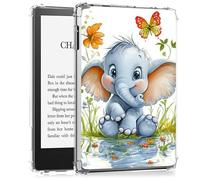 BEOTIWAD Clear Case for Kindle Scribe 10.2" (2024 Release/ 2022 Release) & Kindle Signature Edition Transparent Slim TPU Back Shockproof Shell Cover,Baby Elephant in The Water