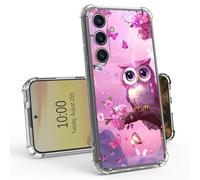 BEOTIWAD Cute Little Owl Clear Case for Samsung Galaxy S24 FE 6.7" Slim Transparent Anti-Yellow TPU Military Protective Tough Durable Bumper Protective Cover for Samsung S24 FE