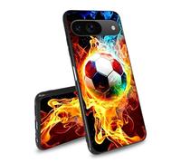 BEOTIWAD for Google Pixel 11 Pro XL Case,Ultra-Thin Soft TPU Shockproof Protective Cover,Wireless Charging Compatible,Anti-Scratch Slim Phone Case for Pixel 11 Pro XL,Flaming Soccer Ball