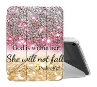 BEOTIWAD for iPad 10.2 & 10.5/iPad 9th/8th/7th Generation 10.2" 2021 2020 2019 Case Mutil Angles Folding Y-Shaped Stand Cover with Pencil Holder Auto Wake/Sleep,Christian Bible Psalm 46-5