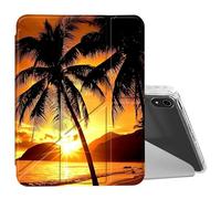 BEOTIWAD for iPad Air 11 2024/2025/Air 4th/ 5th 10.9"/Pro 11 2018/2019 /2021/2022 Case Mutil Angles Folding Y-Shaped Stand Cover with Pencil Holder Auto Wake/Sleep,Palm Trees