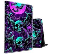 BEOTIWAD for Samsung Galaxy Tab A7 Lite 8.7 inch 2021 Model (SM-T220/T225/T227) Slim Shockproof Folding Stand Protective Cover for Samsung Tablet A7 Lite,Bats Skulls Bones
