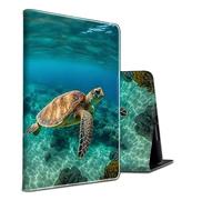 BEOTIWAD for Samsung Galaxy Tab A9 8.7 Inch 2023 Model (SM-X110/X115/X117) Case, PU Leather Auto SleepWake Stand Cover with Adjustable Angle for Samsung A9 Tablet,Sea Turtle