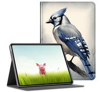 BEOTIWAD for Samsung Galaxy Tab S6 10.5" 2019 (Model SM-T860/T865/T867) Case,PU Leather Auto SleepWake Stand Cover with Adjustable Angle,Blue Jay Bird
