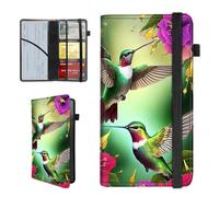 BEOTIWAD Hummingbird Pattern Car Insurance and Registration Holder,PU Leather Vehicle Glove Box Paperwork Wallet Case Document Essential Documents Organizer for Driver's License Cards