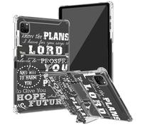 BEOTIWAD Jeremiah 29-11 Bible Verse Clear Case for iPad Pro 12.9(6th/5th/4th/3rd Generation, 2022/2021/2020/2018) with Kickstand and Pencil Holder,Transparent TPU Back Shockproof Shell Cover