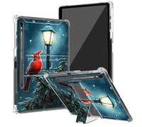 BEOTIWAD Northern Cardinal Bird Clear Case for Samsung Galaxy Tab S9 FE 10.9 Inch 2023(X510/X516/X518) with Kickstand and Pencil Holder,Transparent TPU Back Shockproof Shell Cover