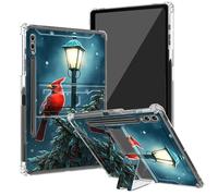 BEOTIWAD Northern Cardinal Bird Clear Case for Samsung Galaxy Tab S9 Plus 12.4 Inch 2023 Model (SM-X810/X816B/X818U) with Kickstand and Pencil Holder,Transparent TPU Back Shockproof Shell Cover