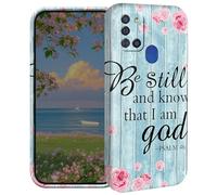 BEOTIWAD Psalm 46-10 Be Still Phone Case for Samsung Galaxy A21S 6.5" Hard PC Full Protective Cover Design Shockproof Protective Cover for Galaxy A21S