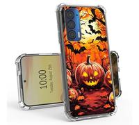 BEOTIWAD Pumpkins in The Woods Clear Case for Motorola Moto Edge 2021 6.8" Slim Transparent Anti-Yellow TPU Military Protective Tough Durable Bumper Protective Cover