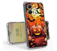 BEOTIWAD Pumpkins in The Woods Clear Case for Motorola Moto Edge 5G 2024 6.6" Slim Transparent Anti-Yellow TPU Military Protective Tough Durable Bumper Protective Cover