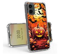 BEOTIWAD Pumpkins in The Woods Clear Case for Motorola Moto G Play 4G 2024 6.5" Slim Transparent Anti-Yellow TPU Military Protective Tough Durable Bumper Protective Cover