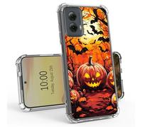 BEOTIWAD Pumpkins in The Woods Clear Case for Motorola Moto G Power 5G 2024 6.7" Slim Transparent Anti-Yellow TPU Military Protective Tough Durable Bumper Protective Cover