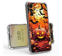 BEOTIWAD Pumpkins in The Woods Clear Case for Samsung Galaxy A54 5G 6.4" Slim Transparent Anti-Yellow TPU Military Protective Tough Durable Bumper Protective Cover for Samsung A54 5G