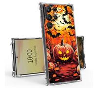 BEOTIWAD Pumpkins in The Woods Clear Case for Samsung Galaxy S23 Ultra 6.8" Slim Transparent Anti-Yellow TPU Military Protective Tough Durable Bumper Protective Cover for Samsung S23 Ultra