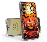 BEOTIWAD Pumpkins in The Woods Clear Case for Samsung Galaxy S25 6.2" Slim Transparent Anti-Yellow TPU Military Protective Tough Durable Bumper Protective Cover for Samsung S25