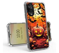BEOTIWAD Pumpkins in The Woods Clear Case for TCL 50 SE 4G 6.78" Slim Transparent Anti-Yellow TPU Military Protective Tough Durable Bumper Protective Cover for TCL 50 SE 4G