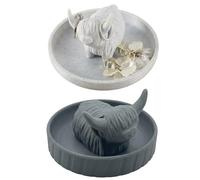 BeoTnp 2 PCS Ring Holder, Trinket Dish, Ring Dish, Jewelry Display and Storage Solution for Home Decor and Retail Showcases, Compact Ring Organizer for Dresser and Travel Use